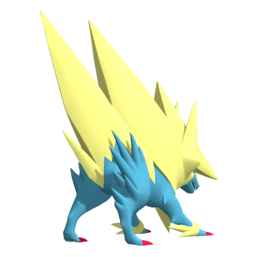 Manectric Mega, Back, in Pokémon Champions