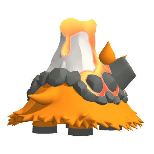 Camerupt Mega, Back, in Pokémon Champions