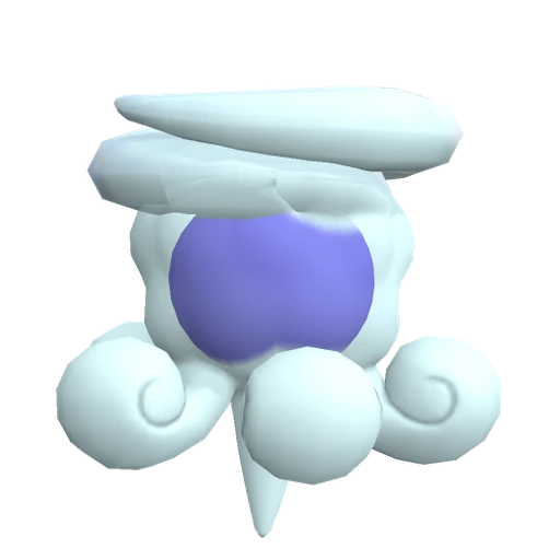 Castform Snowy Form, Back, in Pokémon Champions