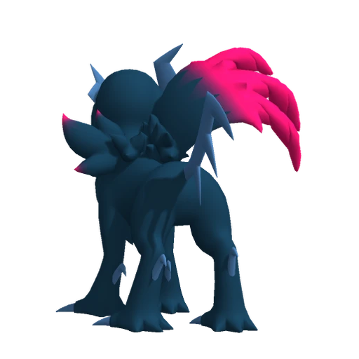 Absol Mega Z, Back, in Pokémon Champions
