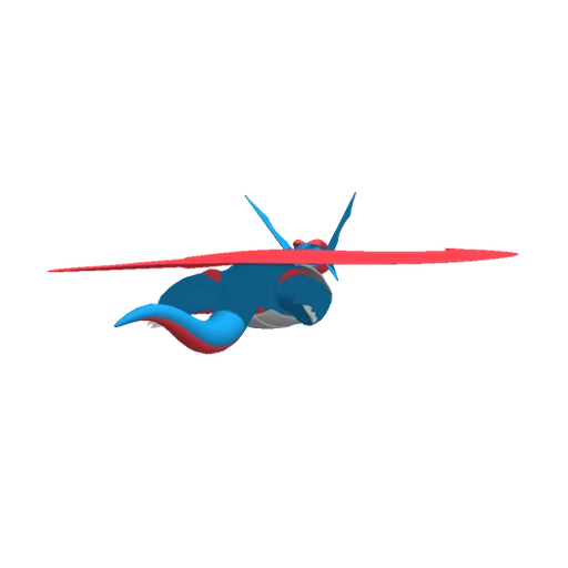 Salamence Mega, Back, in Pokémon Champions