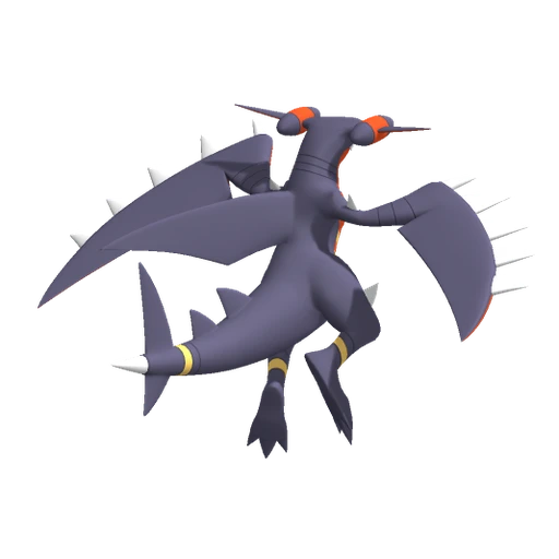 Garchomp Mega Z, Back, in Pokémon Champions