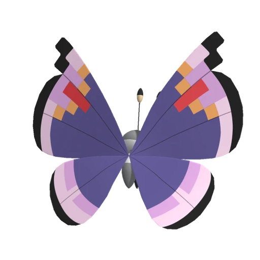 Vivillon Elegant, Back, in Pokémon Champions