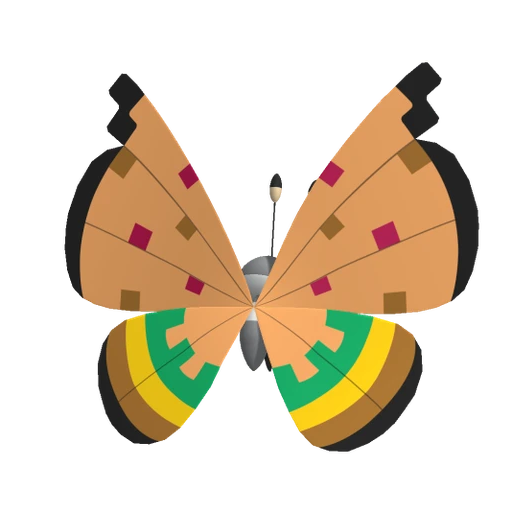 Vivillon High Plains, Back, in Pokémon Champions