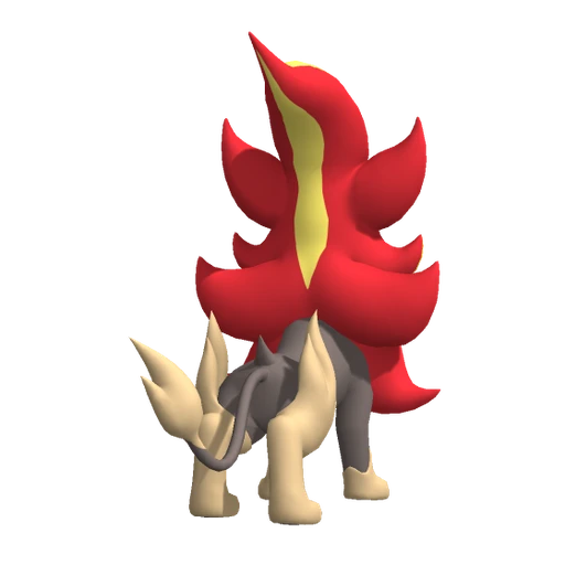 Pyroar Mega, Back, in Pokémon Champions