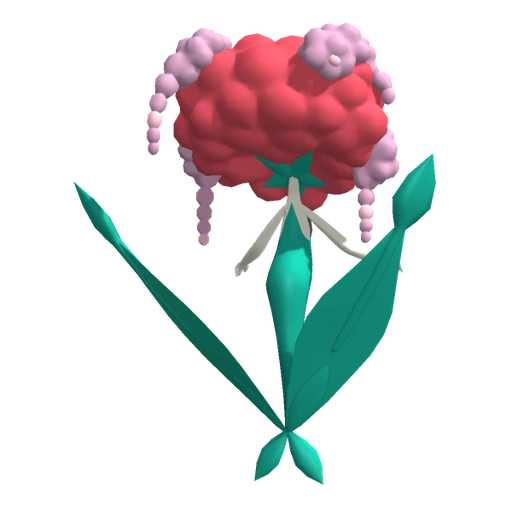 Florges Red Flower, Back, in Pokémon Champions