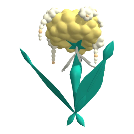 Florges Yellow Flower, Back, in Pokémon Champions