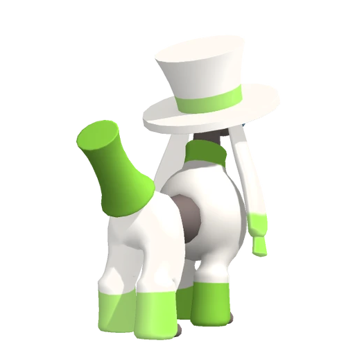 Furfrou Dandy Trim, Back, in Pokémon Champions