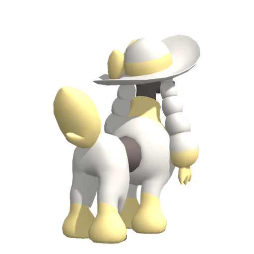 Furfrou Debutante Trim, Back, in Pokémon Champions