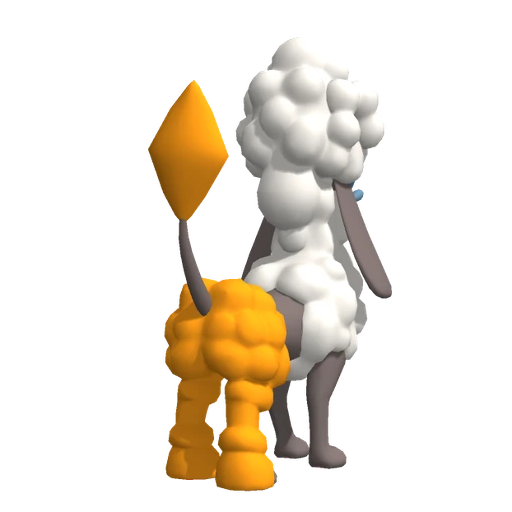 Furfrou Diamond Trim, Back, in Pokémon Champions