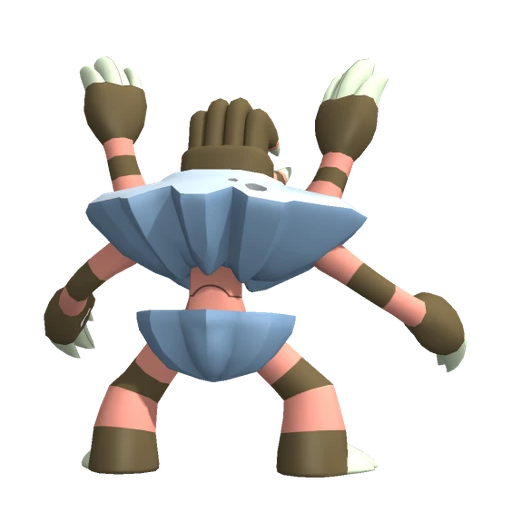 Barbaracle, Back, in Pokémon Champions