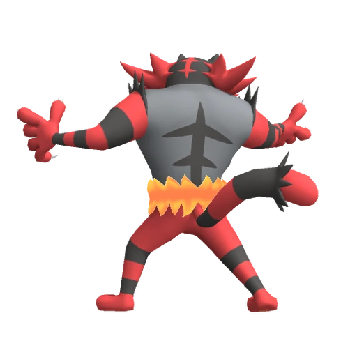 Incineroar, Back, in Pokémon Champions