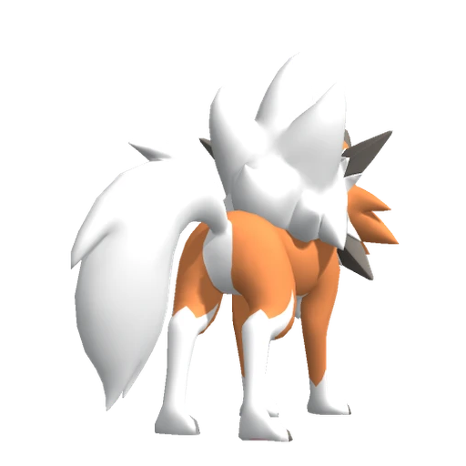 Lycanroc Dusk Form, Back, in Pokémon Champions