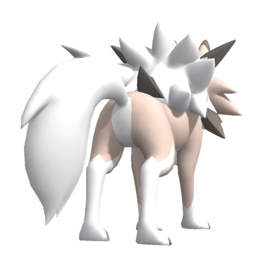 Lycanroc Midday Form, Back, in Pokémon Champions