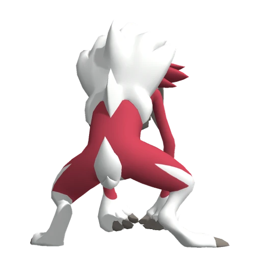 Lycanroc Midnight Form, Back, in Pokémon Champions