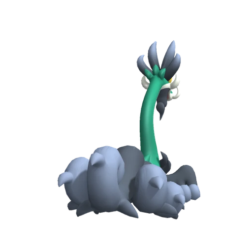 Drampa Mega, Back, in Pokémon Champions