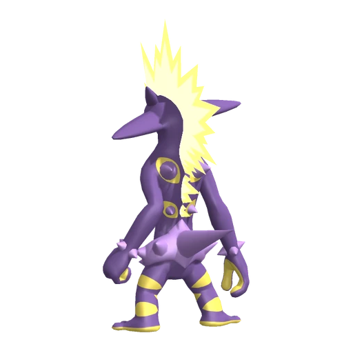 Toxtricity Amped Form, Back, in Pokémon Champions