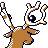 Stantler, Back, in Crystal
