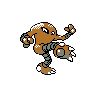 Hitmonlee, Front, in Crystal