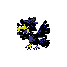 Murkrow, Front, in Crystal