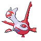 Latias, Front, in Diamond & Pearl