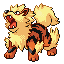 Arcanine, Front, in Emerald