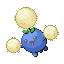 Jumpluff, Front, in Emerald