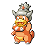 Slowking, Front, in Emerald