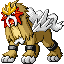 Entei, Front, in Emerald