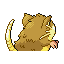 Raticate, Back, in Emerald