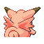 Clefable, Back, in Emerald