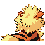 Arcanine, Back, in Emerald