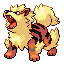 Arcanine, Front, in FireRed & LeafGreen