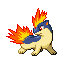 Quilava, Front, in FireRed & LeafGreen