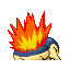 Cyndaquil, Back, in FireRed & LeafGreen