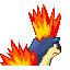 Quilava, Back, in FireRed & LeafGreen