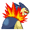Typhlosion, Back, in FireRed & LeafGreen