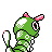 Caterpie, Back, in Gold & Silver