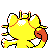 Meowth, Back, in Gold & Silver