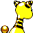 Ampharos, Back, in Gold & Silver