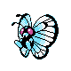Butterfree, Front, in Gold & Silver