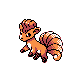 Vulpix, Front, in Gold & Silver