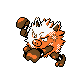 Primeape, Front, in Gold & Silver
