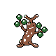 Sudowoodo, Front, in Gold & Silver
