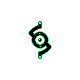 Unown S, Front, in Gold & Silver