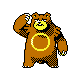 Ursaring, Front, in Gold & Silver