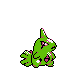 Larvitar, Front, in Gold & Silver