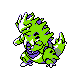 Tyranitar, Front, in Gold & Silver