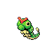 Caterpie, Front, in HeartGold & SoulSilver