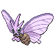 Venomoth, Front, in HeartGold & SoulSilver